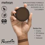 Mehron Makeup Paradise AQ (40 g, Dark Brown): Water-activated face and body paint for stage, screen, special FX, beauty, cosplay, and Halloween.