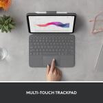 Logitech Combo Touch Detachable 10th Gen iPad Keyboard Case with Large Precision Trackpad - Oxford Gray