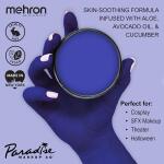 Mehron Makeup Paradise AQ (40 g, Dark Blue): Water-activated face and body paint for stage, screen, special FX, beauty, cosplay, and Halloween.