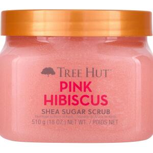 Tree Hut Pink Hibiscus Shea Sugar Scrub, Ultra Hydrating and Exfoliating Scrub for Nourishing Essential Body Care, 18 oz