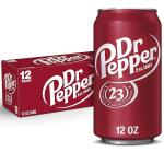 Dr Pepper Soda, 12 fl oz cans (Pack of 12)