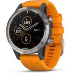 Garmin fenix 5 Plus Premium Smartwatch - Titanium with Orange Band