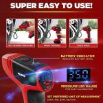 Bullseye Pro Rechargeable Tire Inflator Portable Air Compressor