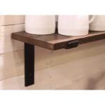 Crates & Pallet10 in. Black Steel Shelf Bracket for Wood Shelving (69102)