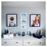 Triple Hanging Picture Frame, 3 Sides, 2 L Format, Wall Mounted, Vertical Collage, 7 inch