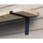 Crates & Pallet8 in. Black Steel Shelf Bracket for Wood Shelving (69103)