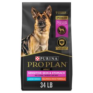 Purina Pro Plan Sensitive Skin & Stomach Large Breed Adult Dry Dog Food - Salmon & Rice 34lb