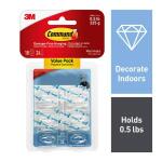 CommandMini Wall Hooks, Clear, Damage Free Decorating, 18 Hooks and 24 Command Strips (17006CLR-VP)