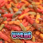 Noms gummy worms case 2 case ( 20 resealable pouch)