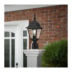 Hampton Bay 1-Light Black Steel Line Voltage Outdoor Weather Resistant Post Light with No Bulb Included