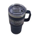 GRAPHYTE Double Wall Vacuum Insulated Stainless Steel Mugs with Handle and Slider Lid (20oz) Navy