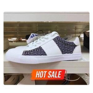 Tommy Hilfiger Womens Lace up White Low Top Size 8 1/2