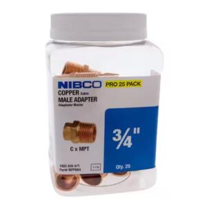 Nibco 3/4" Copper Male Adapter ( 25 PK Jar)