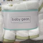 Baby Gear 6 Piece of Baby Gear 3 Hooded Towels 3 Washcloths White/Green