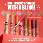 NYX PROFESSIONAL MAKEUP Butter Gloss Bling Lip Gloss, Big Spender, Non Sticky and Shiny Vegan Lip Makeup