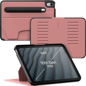 ZUGU CASE for iPad 10th Generation 10.9 Inch (2022) Slim Protective Case Magnetic Stand & Sleep/Wake Cover Model A2696, A2757, A2777 (Desert Rose)