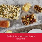 Rubbermaid Brilliance BPA-Free 3-Set Food Storage Containers with Lids and Removable Trays, airtight and leak-proof, ideal for meal prep, lunch, and leftovers