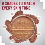 Rimmel London Natural, 0.49oz, 022 Sun Bronze, Bronzer, Matte Finish