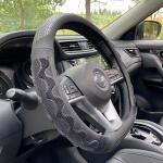 PINCTROT D Shaped 14 Inch Steering Wheel Cover Great Grip