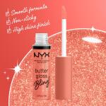 NYX PROFESSIONAL MAKEUP Butter Gloss Bling Lip Gloss, Dripped Out, Non Sticky and Shiny Vegan Lip Makeup