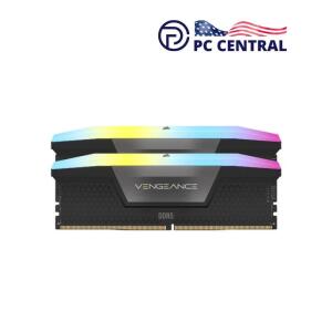 Corsair 64GB VENGEANCE RGB DDR5 6000MT/s DIMM Memory Kit (Black, 2 x 32GB)