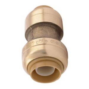 SharkBite 1/2 in. x 3/8 in. Push-to-Connect Brass Reducing Coupling Fitting # U009LFA