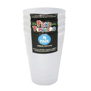 Picnic Tumblers 4Pack 430 ml(14 1/2oz) White