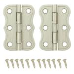 Everbilt 2 in. x 1-3/8 in. Decorative Broad Hinge (2-Pack) Satin Nickel