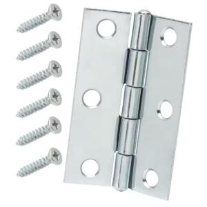 Everbilt 3 in. Non-Removable Pin Narrow Utility Hinge Zinc-Plated (2-Pack)