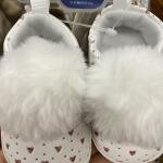 Stepping Stones First Steps Infant Basics Heart Strap Faux Fur Sneakers White Size 1 (0-3 months)