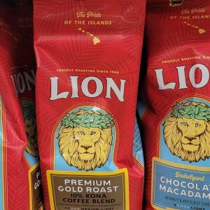 Lion Coffee French Roast, Dark Roast Ground Coffee, A Taste of Aloha - 10 Ounce Bag 1 pack