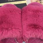 Rachel Roy Women's Cozy Sleep Slipper Faux Fur Pink Solid Size 5/6