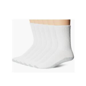 Fruit of the Loom White Sock 6 Pack 4-10size