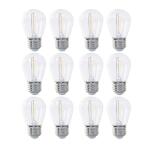 Feit Electric 11-Watt Equivalent S14 String Light LED Light Bulb, Warm White 2200K (12-Pack)