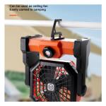 X3 Outdoor Portable Fan USB Charging Air Cooling Fan with LED Night Lamp