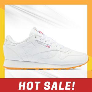 Reebok Men's White/Gum Classic Leather Sneakers