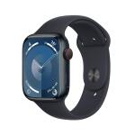 Apple Watch Series 9 45mm Midnight Aluminum with Midnight Sport Band - M/L. With Blood Oxygen. GPS + Cellular Case