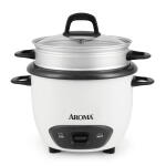 New Aroma® 6-Cup (Cooked) / 1.5Qt. Rice & Grain Cooker, White