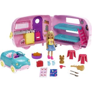 Barbie Club Chelsea Pink Camper Set