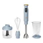 Cornflower Blue, Beautiful 2-Speed Immersion Blender with Chopper & Measuring Cup, by Drew Barrymore