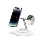 3-in-1 Wireless Charging Stand by Belkin for iPhone Series, Apple Watch, and AirPods (2021 Model) - White