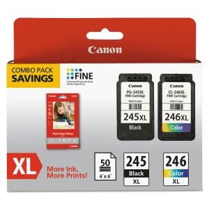 Canon 8278B005 (PG-245XL/CL-246XL) Ink &amp - Black/Tri-Color