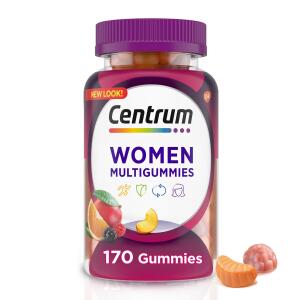 Centrum Multivitamin Supplement, Women's Gummy Vitamins, Assorted Fruit, 170 Count