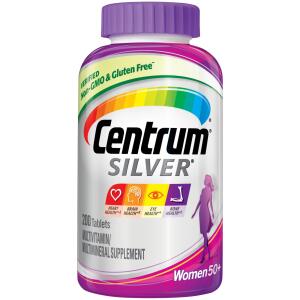 Centrum Silver 200 Ct Multivitamins for Women Over 50, Multimineral Supplement