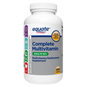 450 Count Equate Complete Multivitamin/Multimineral Supplement Tablets, Adults 50+