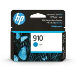 HP 910 Cyan Original Ink Cartridge, ~315 pages