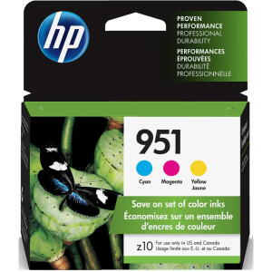 HP 951 Original Ink Cartridges, 3-pack Cyan/Magenta/Yellow 