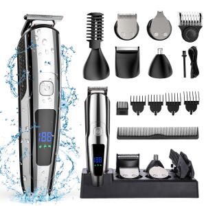 All in One IPX7 Waterproof Hair Clipper, Cordless Electric Beard Trimmer