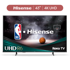 43" Class Hisense 4K UHD LED LCD Smart Roku TV HDR R6 Series (43R6E3)