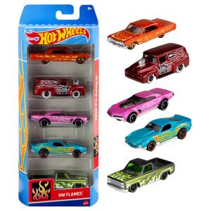 Die-Cast Toy Cars, 5-Pack of Hot Wheels Cars or Trucks in 1:64 Scale (Styles May Vary)